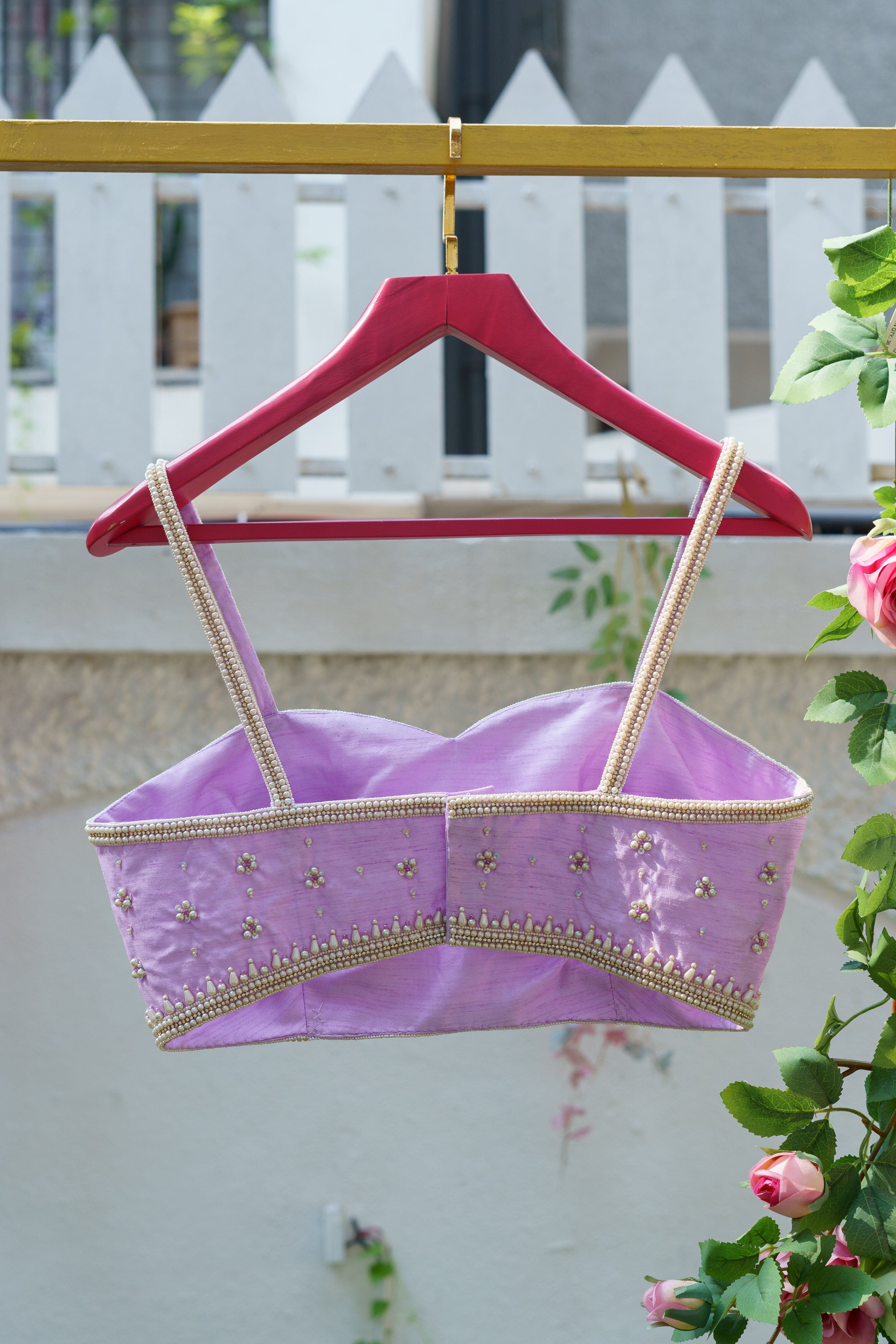 Lilac Elegance Pearl Blouse